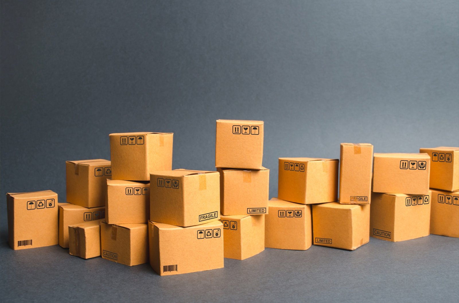 Many cardboard boxes Many cardboard boxes